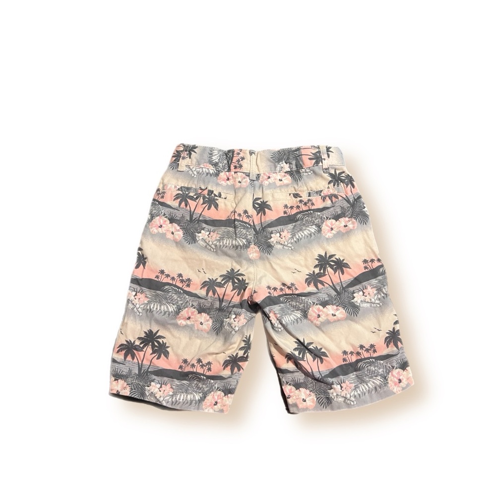 Boys tropical khaki shorts